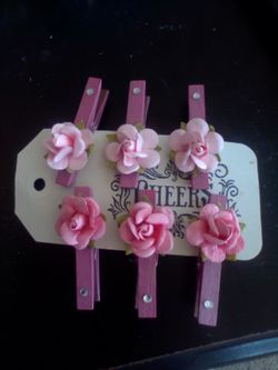 Tiny Pink Clothespins