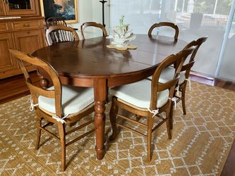 All wood Pottery Barn dining set