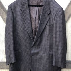 BACHRACH Sports Coat Jacket 3 Button 100% Italian Wool Made in Italy