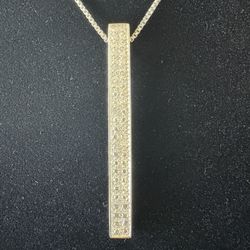 Sterling Silver Diamond Pendant/Necklace