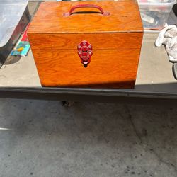 Wooden Fishing Tackle Box 