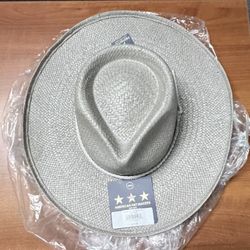 Mens Sun Straw Hat (grey, Small/Medium)