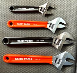 Klein Tools Adjustable Wrench Set of 4