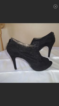Amber Black Lace Heels