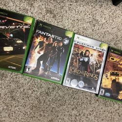 Video Games (lord Of The Rings, Fantastic 4, Corvette, Test Drive Off-Road Wide Open) Xbox 360