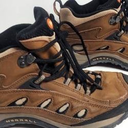 Merrell Mens Radius Mid Hiking Cocoa Leather Boot Waterproof GoreTex
