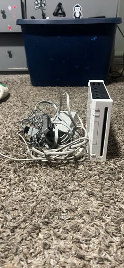 Nintendo Wii console with cables