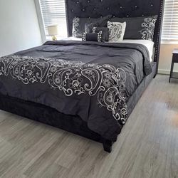 $5 Down Multi Color Velvet Bed Frame