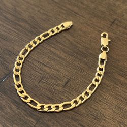 Stainless Steel 5.5mm Figaro 7.5 Inch Bracelet