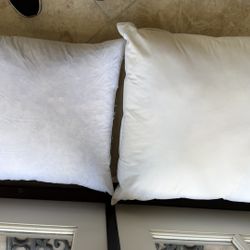 2 Sham Down Pillow Inserts 