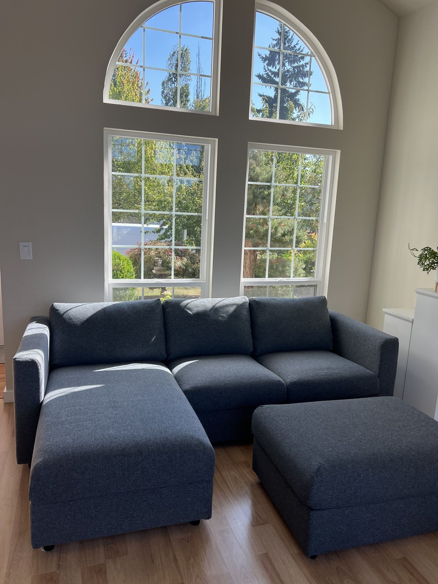IKEA Finnala Sofa with Chaise & Ottoman – Like New