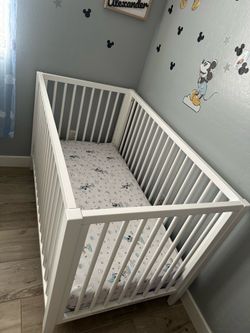 Crib and changing table