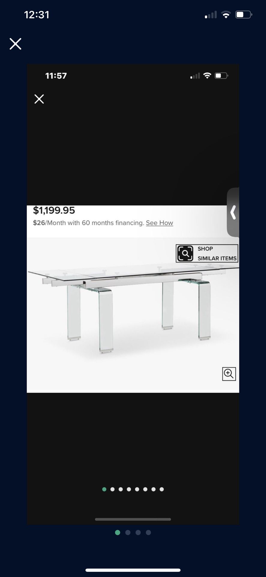 folding dining table