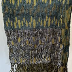 Unique Patterned Scarf with Fringe
