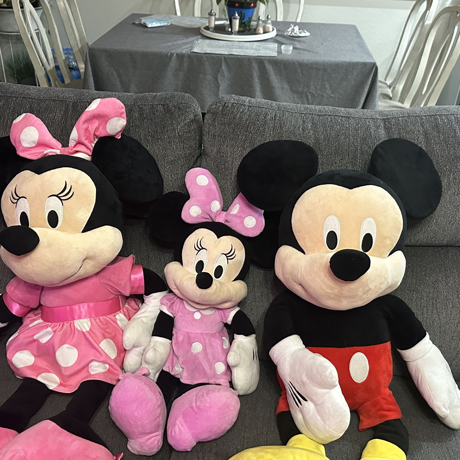 Jumbo Mickey And Minnie Soft Toys Vintage Disneyland Mickey And