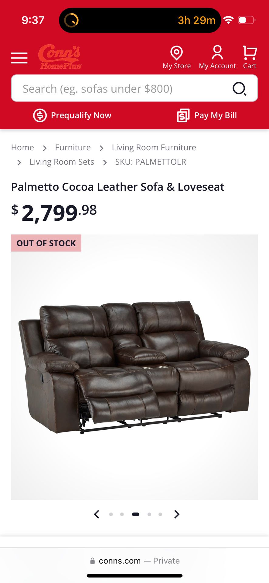 Reclining Leather Sofa And Love Seat Set 