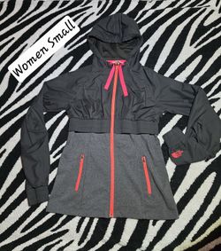 The North Face Jacket Hooded Full Zip Lightweight Gray Women Small