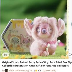 5 sealed boxes for $60 Original Stitch Animal Party Series Vinyl Face Blind Box Figure