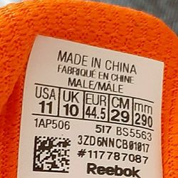 Reebok Mens Shoes Great Condition. Worn 4 Times, To Small For Me.