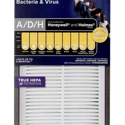 3X Filtrete by 3M Advanced Allergen, Bacteria & Virus True HEPA Air Purifier Filter, Replaces Filter A/D/H Sizes
