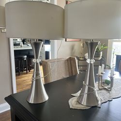 2 x Table lamps and 1 floor lamp
