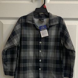 Brand New Boys Plaid Flannel Pajama Top Size 7 Kids 