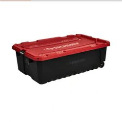 Husky Storage Tote With Wheels 57 Gal Brand New Retail $45+Tax Selling For $30 Firm FIRM 