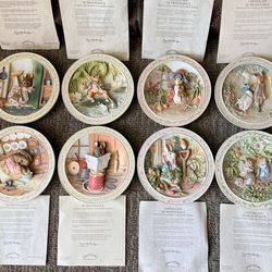 Vintage Beatrix Potter Peter Rabbit collector plates (complete set)