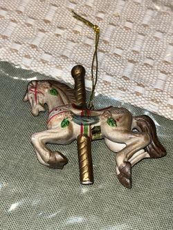 Christmas Ornament Vintage Carousel Horse