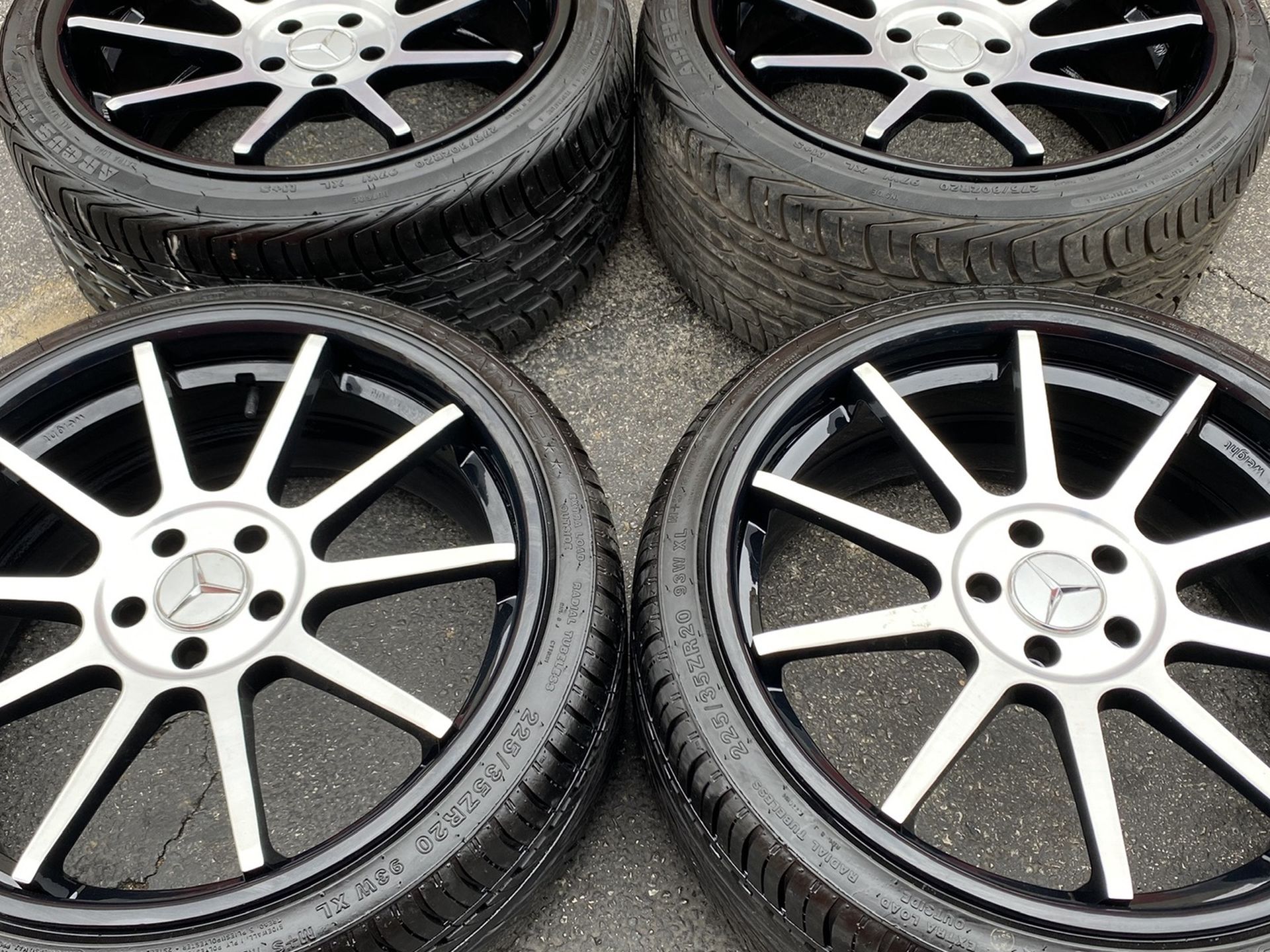 STAGGERED LIGHTWEIGHT MERCEDES BENZ AUDI VOLKSWAGEN WHEELS 20 INCH for ...