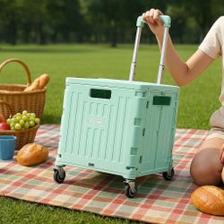 🧳 Heavy-Duty Foldable Cart – Mobile Storage You Can Take Anywhere! 🛒🚐