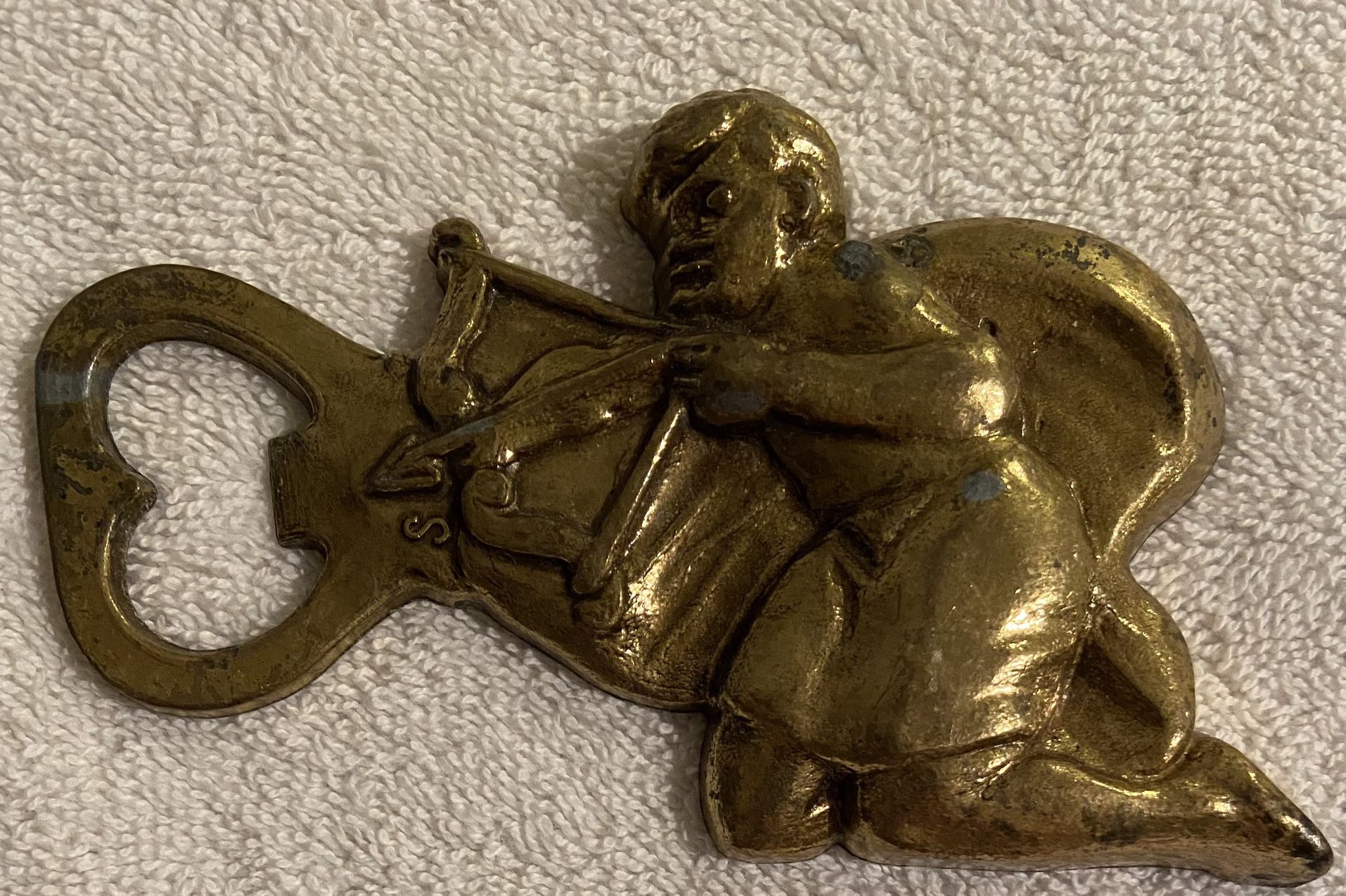 Vintage/Antique ENGLISH Horse Brass - Cupid (doubles As Bottle Opener)