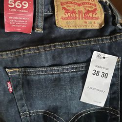 New Levi 569 Jeans Size 38 30