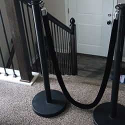 Stanchion Post & Velvet Rope
