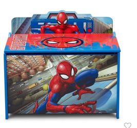 Marvel Spider-Man Kids Toy Box with Book Rack