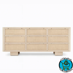 Four Hands – Lucinda 9-Drawer Round Dresser (Natural)