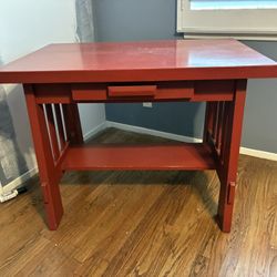 Vintage Red Desk (Arts & Crafts)
