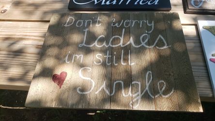 Rustic wedding sign