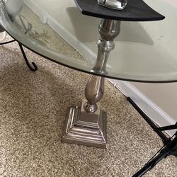 Glass End Table 