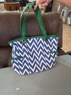 Purse blue and green
