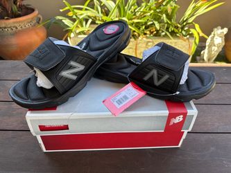 New Balance Plush20 Black Slide Sandals mens size 10