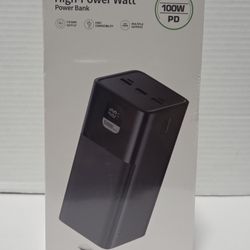 New Sealed Metal Series High Power Watt Power Bank 100w 50000 Mah Fast Charging