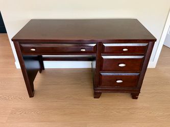 Solid Wood Desk – 4 Drawers – $95