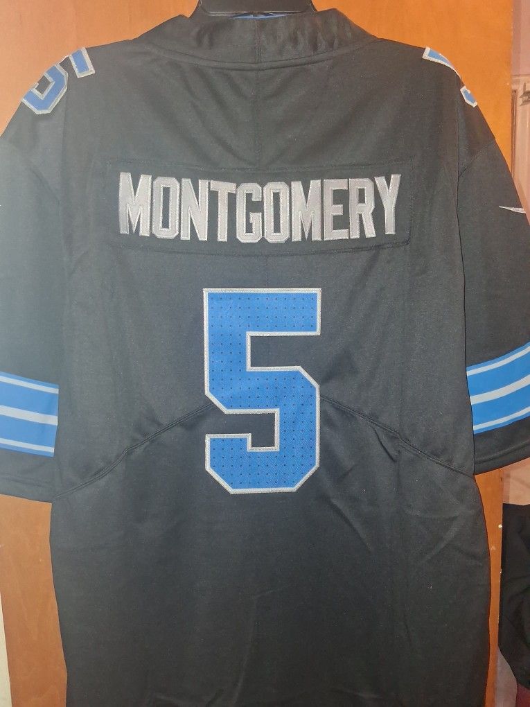 Brand NEW W/tags Detroit Lions Black Motor City #5 Montgomery Jersey Size XL!