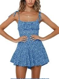 Blue / white size small romper