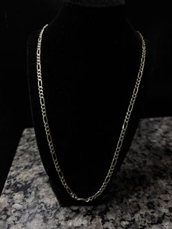 10K Figaro Solid Gold Chain