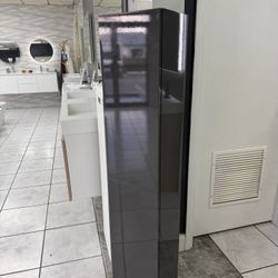 Wall Cabinet Bathroom Dark Glossy Gray 