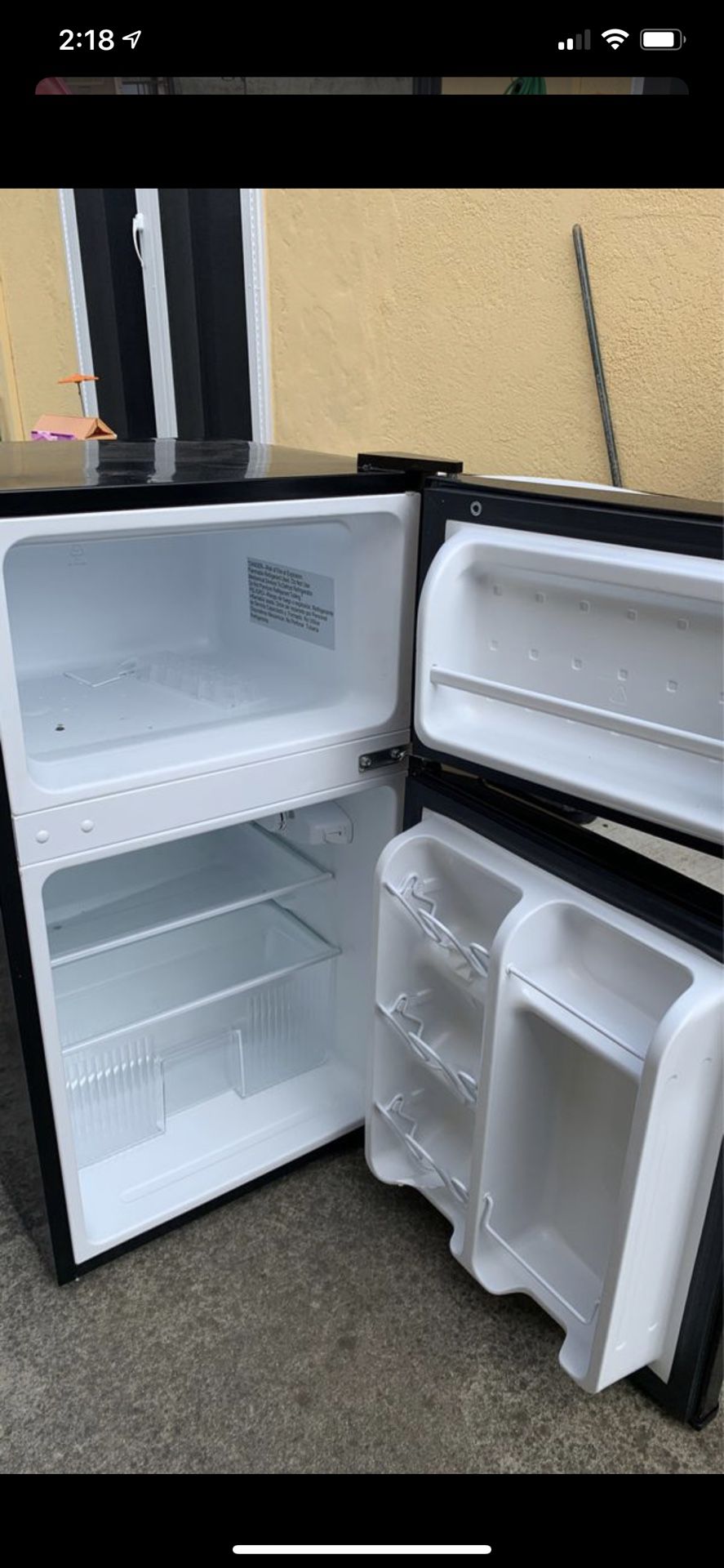 Arctic King - Two Door Mini Refrigerator with Freezer, (Black)