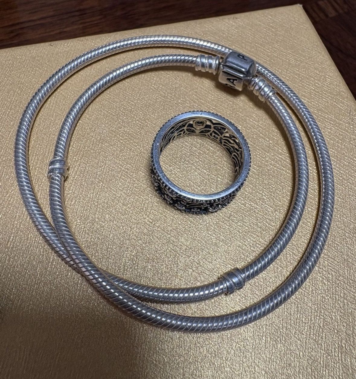Pandora Necklace Silver Choker 16inch