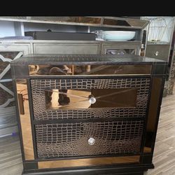 Mirrored Nightstand 